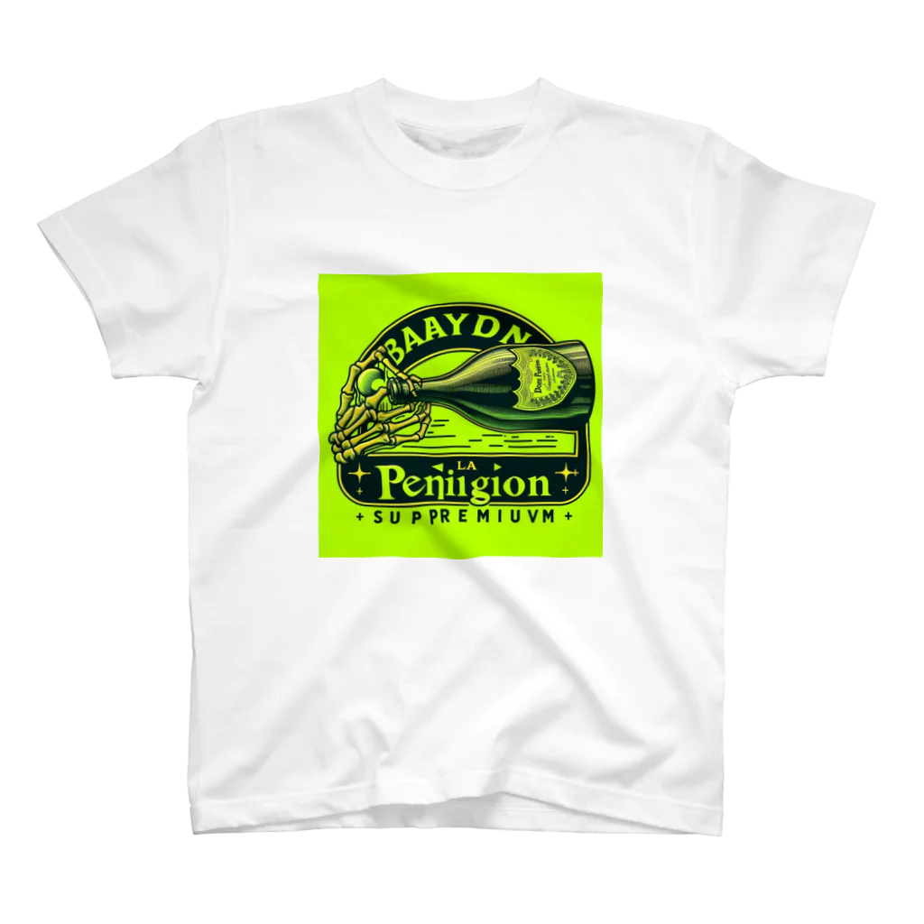 BABYLON  Channel　aiのドンペリ　骸骨　蛍光グリーン Regular Fit T-Shirt