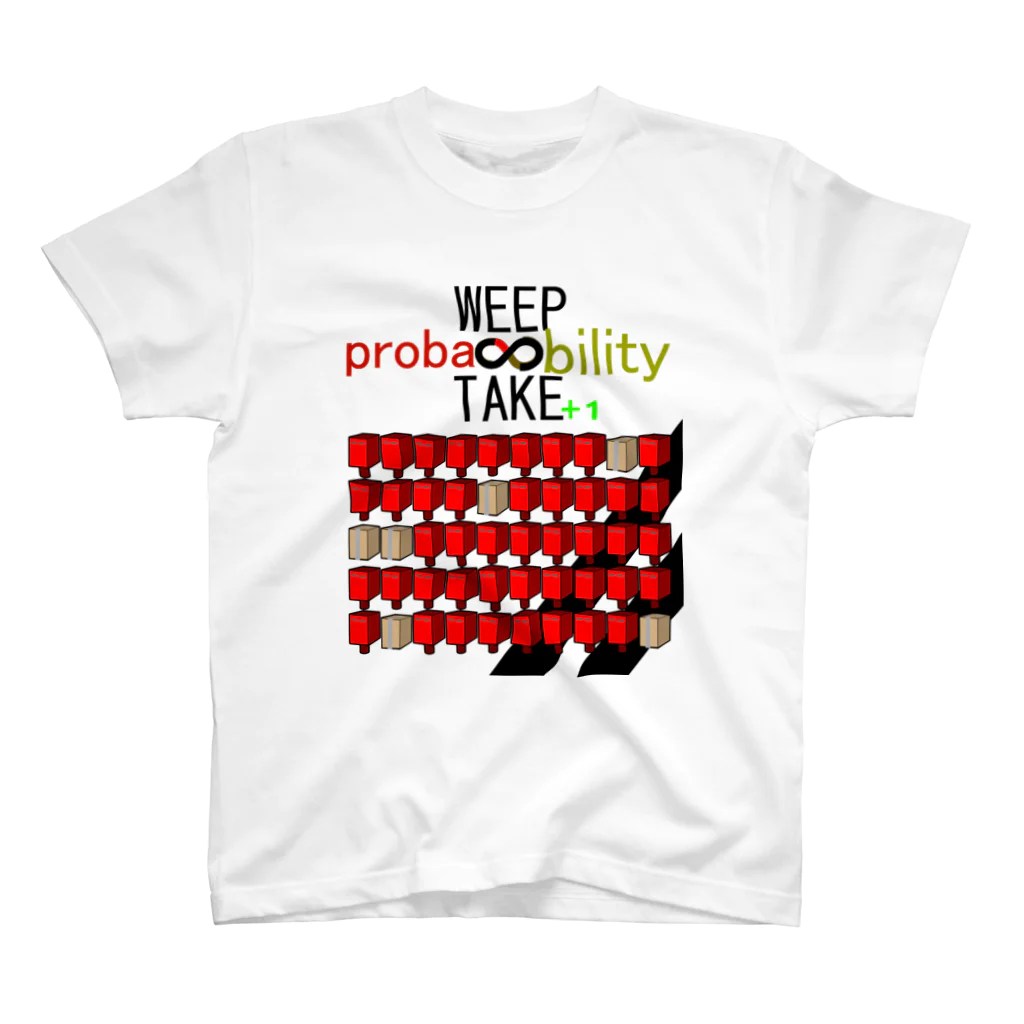 HADAKAGEKKO(WEEP＆TAKE)のWEEP＆TAKE probability Regular Fit T-Shirt