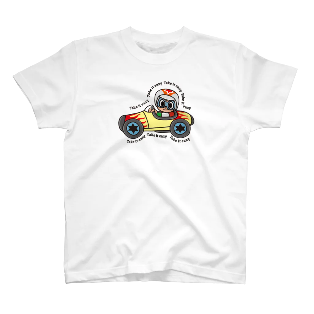 tomatokidfactoryのTake it eazy  気楽にいこうよ〜Tシャツ。 スタンダードTシャツ