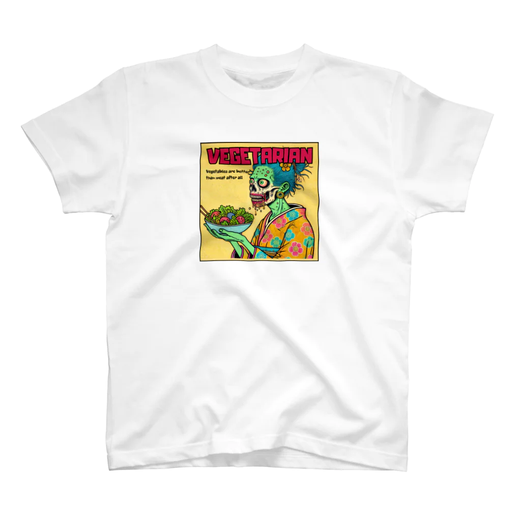 UKIYO-E_POP_by_convert_worksのZOMBIE_VEGETARIAN Regular Fit T-Shirt