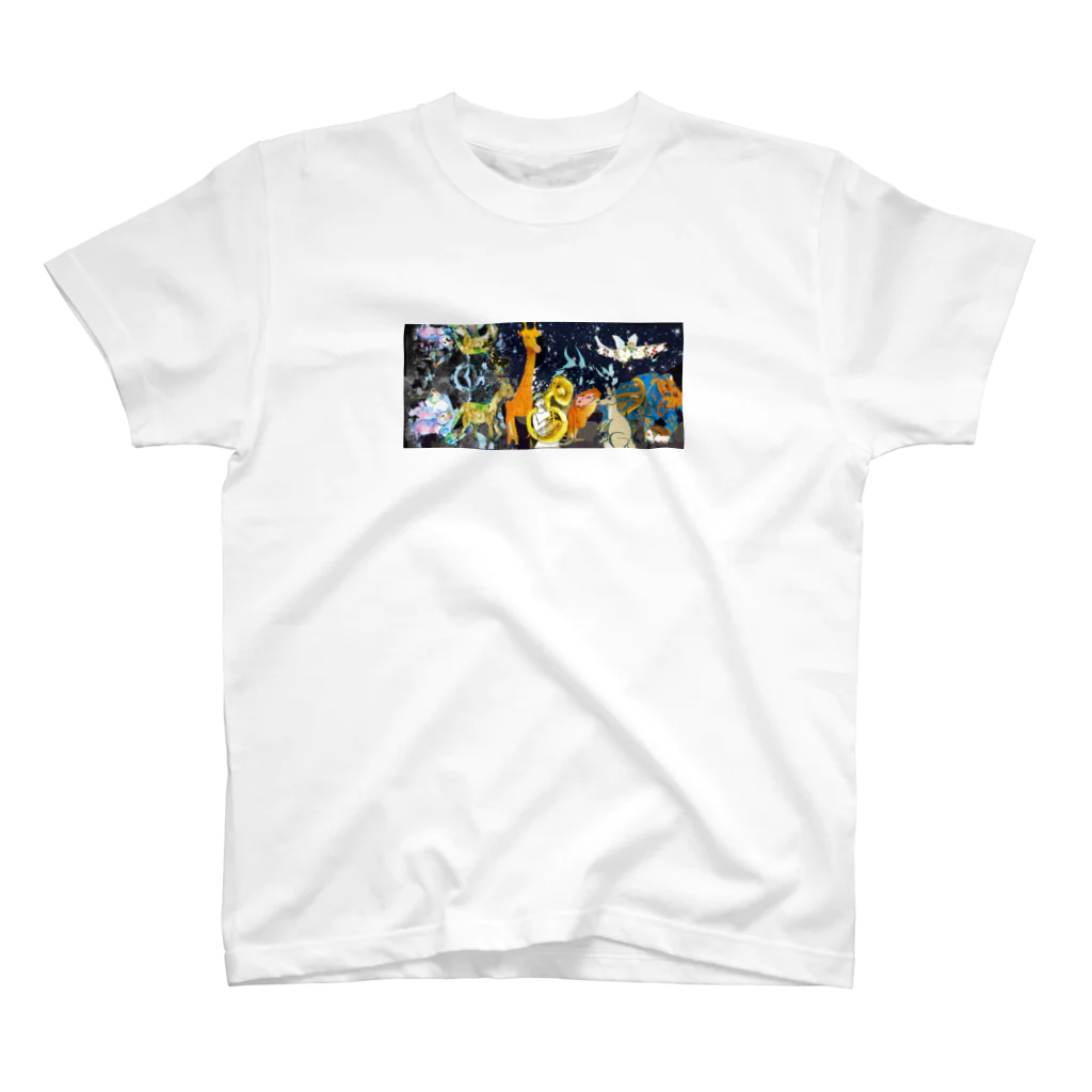 Kazusanの生きてるものの行進  夜 Regular Fit T-Shirt