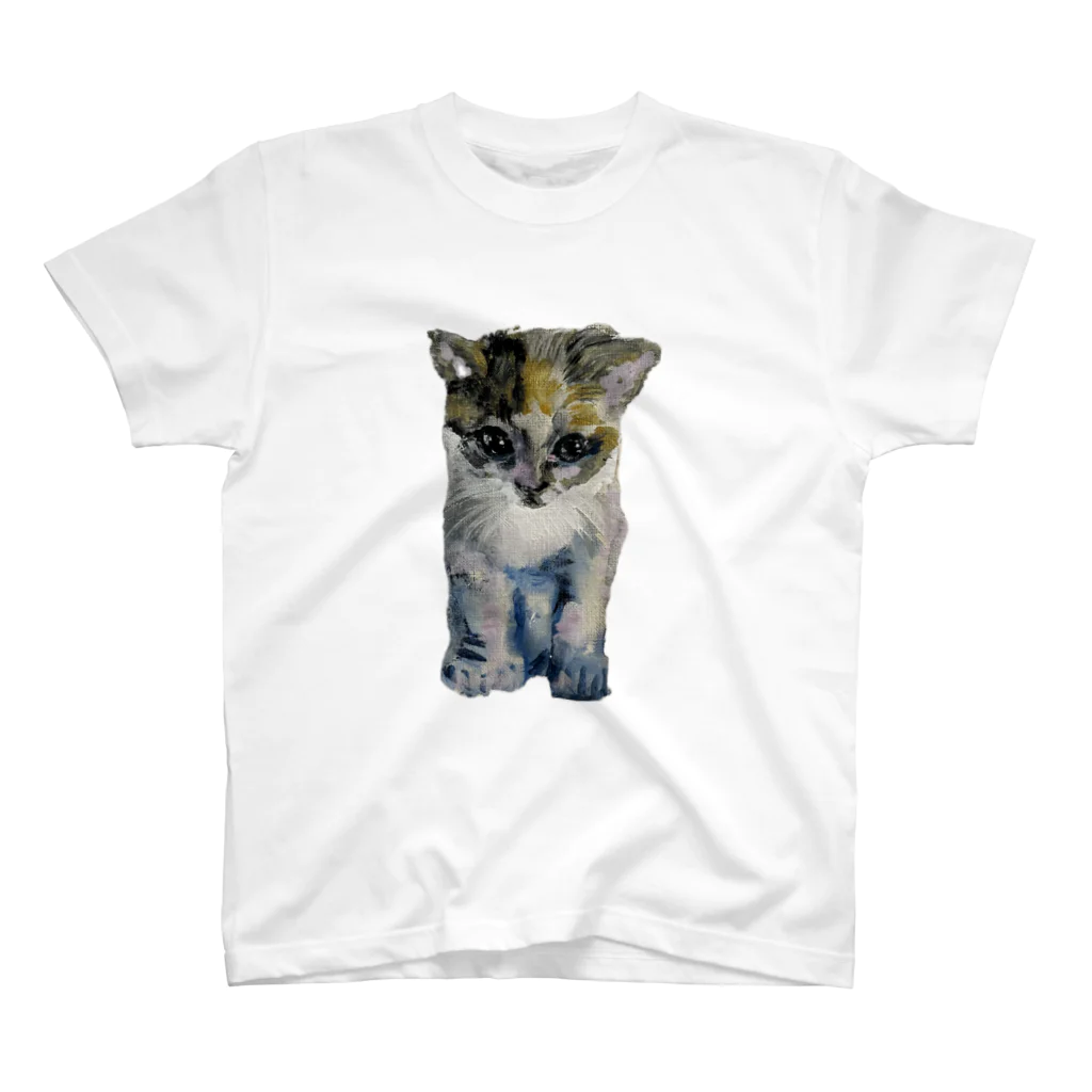 青い猫の真白 Regular Fit T-Shirt