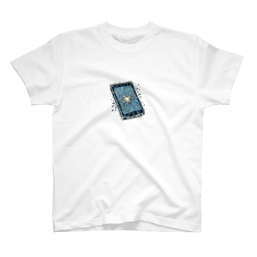 Sukombuの割れたスマホ スタンダードTシャツ