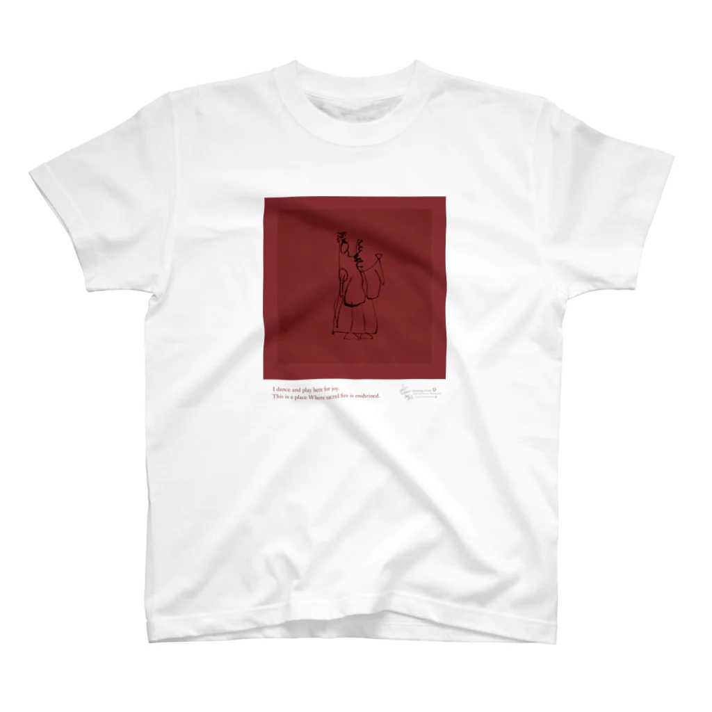 ATELIER RYUSEIのkamimukae_red02 Regular Fit T-Shirt