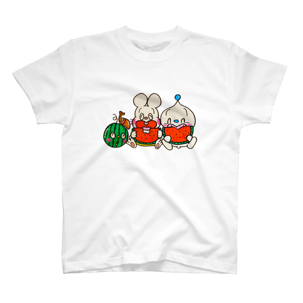 よいこらんどのよいこのなつやすみ(すいか) スタンダードTシャツ