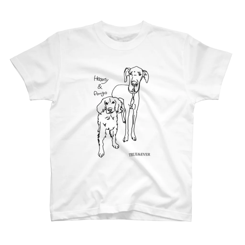 TrueMyLoveのうちの子オーダーTシャツ_Hearty&Pongo スタンダードTシャツ