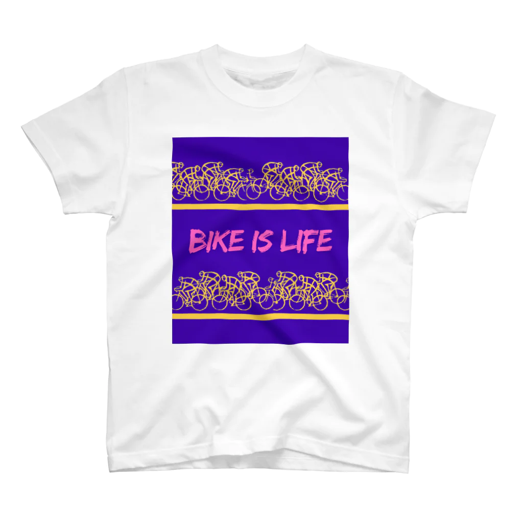 ヒビコレジテンシャのBIKE IS LIFE 集団自転車 Regular Fit T-Shirt