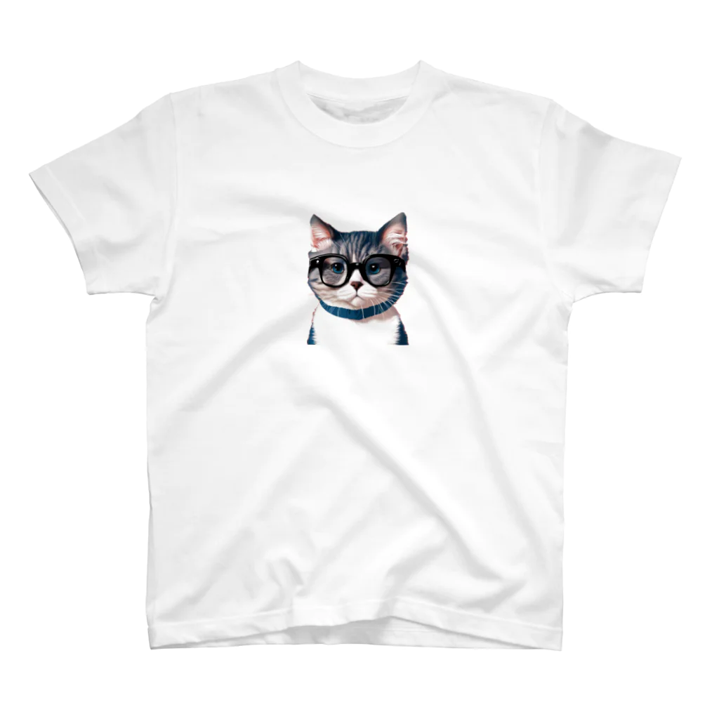 Artify ThreadsのCute Geek Kitty　キュート　ギーク　キティ スタンダードTシャツ