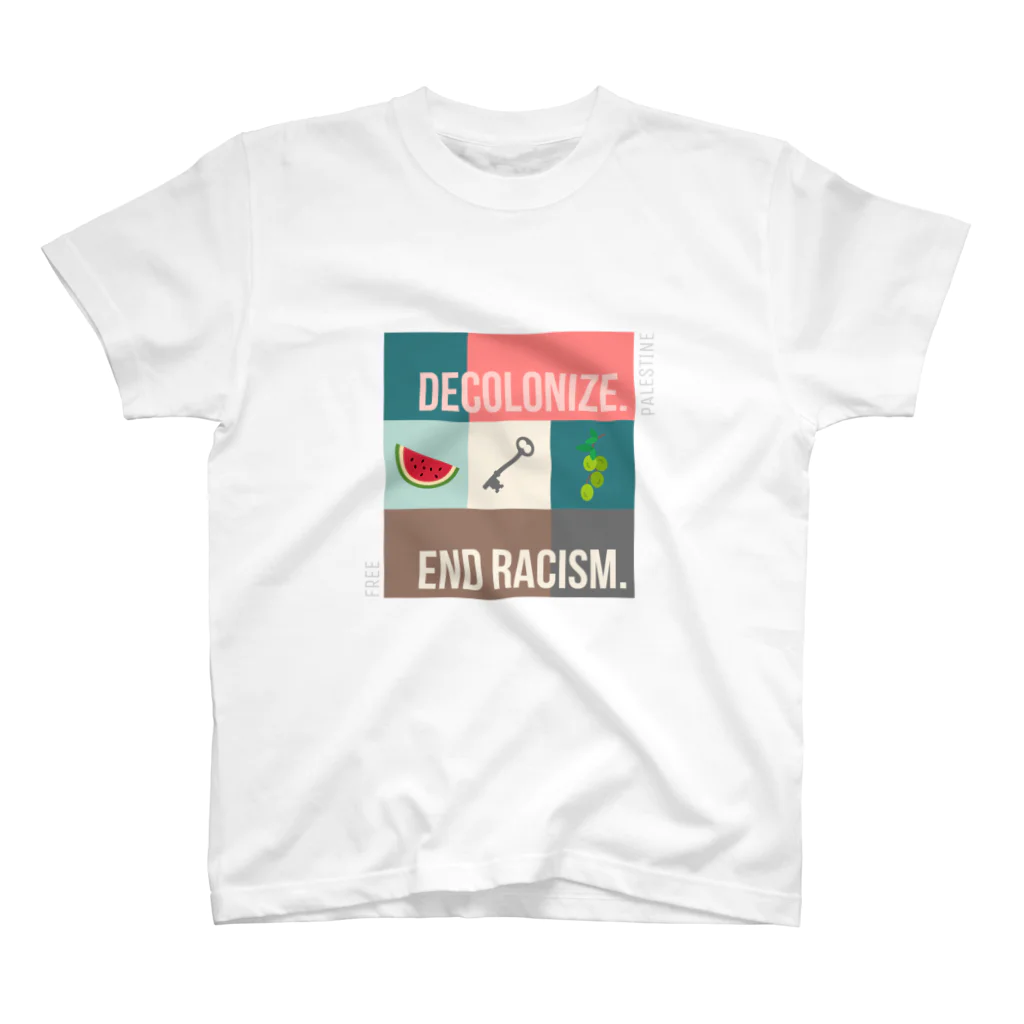 mgmのDecolonize. End Racism.（植民地主義と人種差別を終わらせよう） スタンダードTシャツ