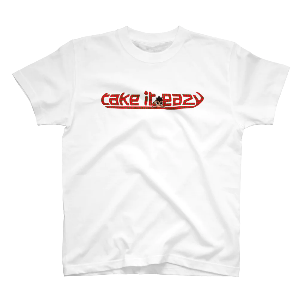 tomatokidfactoryのTake it eazy 気楽にいこうよ〜Tシャツ（トマト柄） Regular Fit T-Shirt