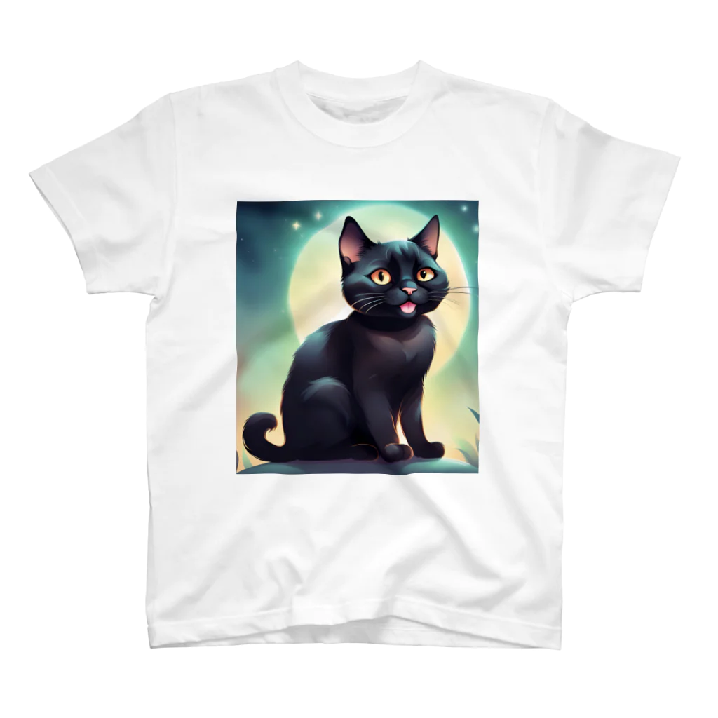 nao--naoの幻想の中の黒猫くん スタンダードTシャツ