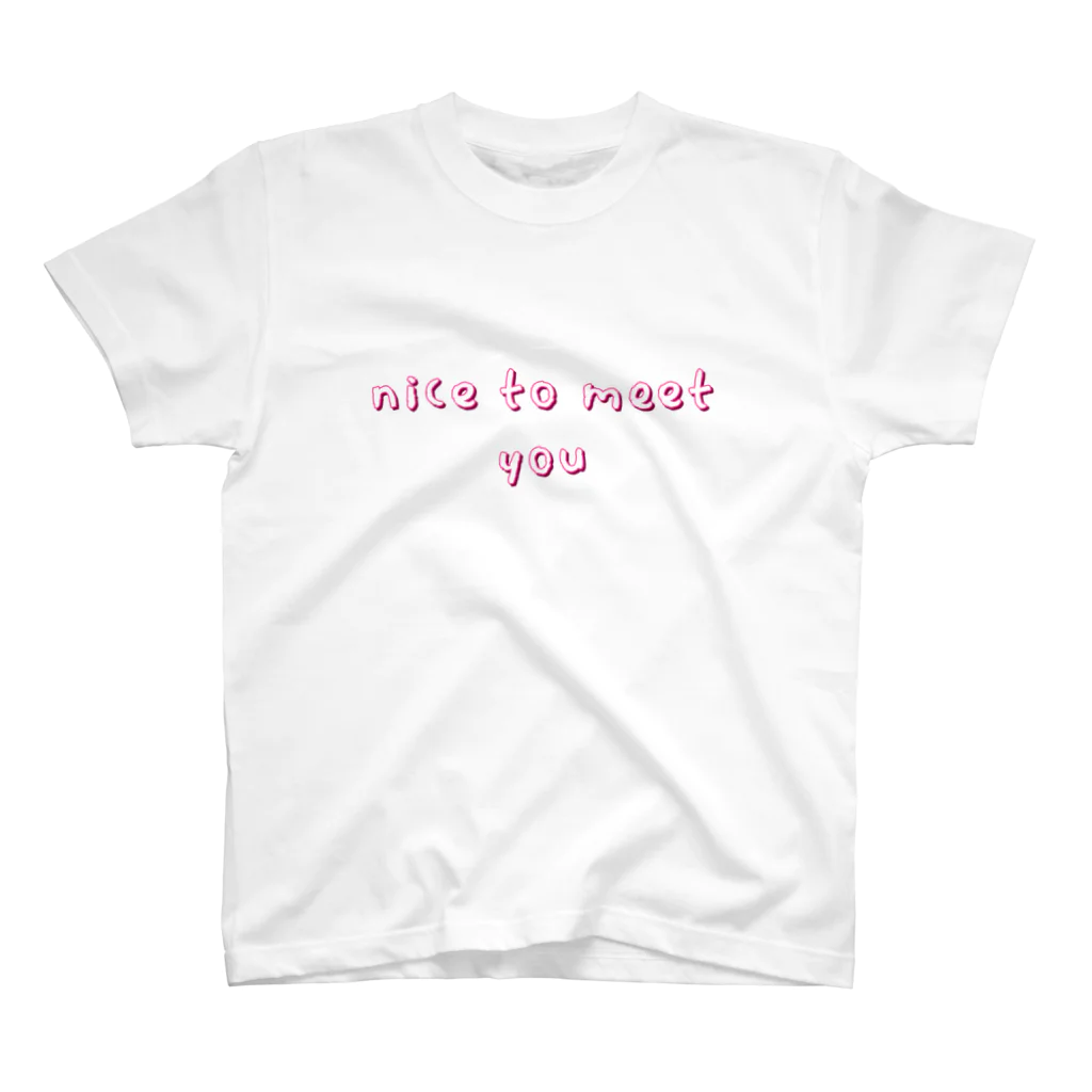 ミヤさんのnice to meet you Regular Fit T-Shirt