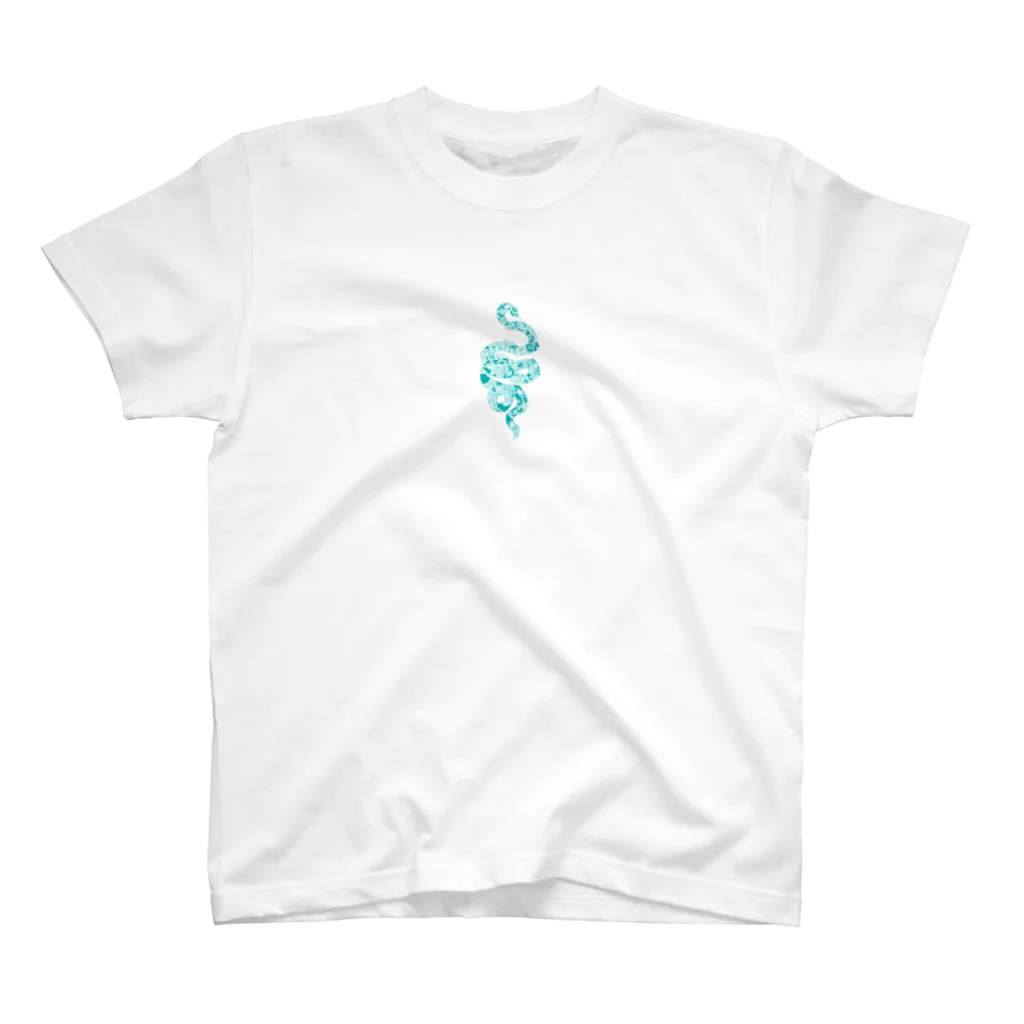 亜月の宝箱の蛇 (青) Regular Fit T-Shirt