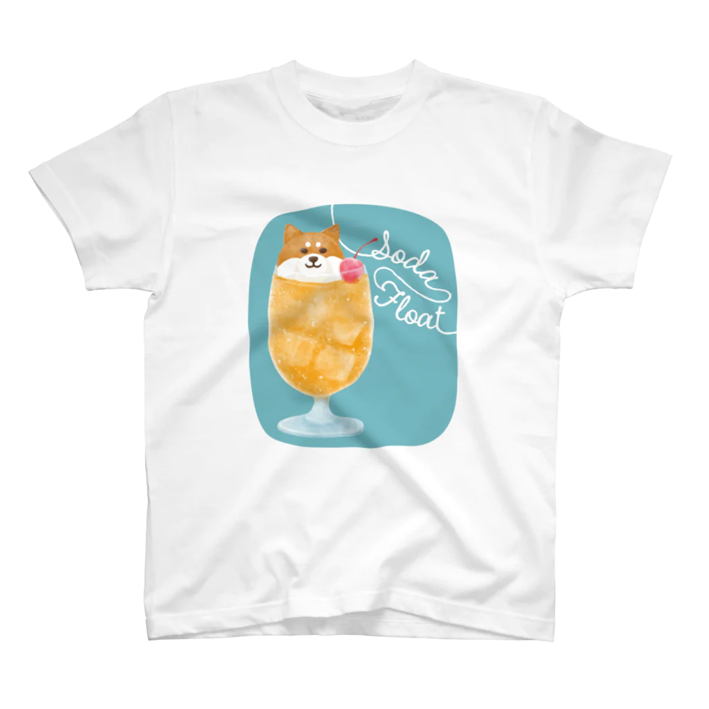 みずきとあずきのSoda Float　柴犬×クリームソーダ スタンダードTシャツ