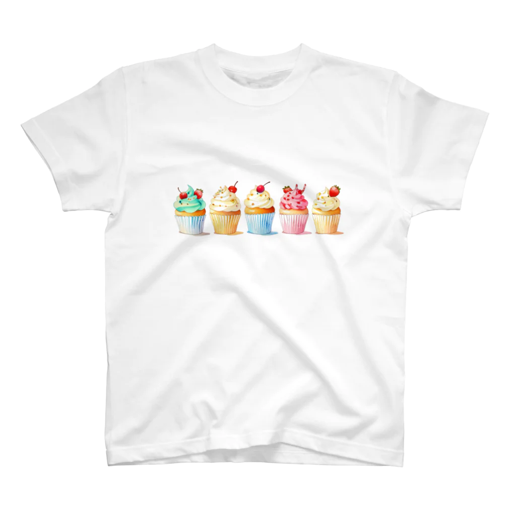 AMA14のカラフルなカップケーキ🧁 スタンダードTシャツ