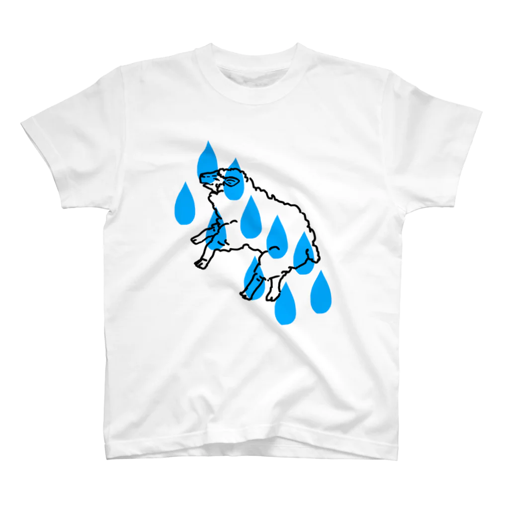 blue donutsの雨時々羊 スタンダードTシャツ