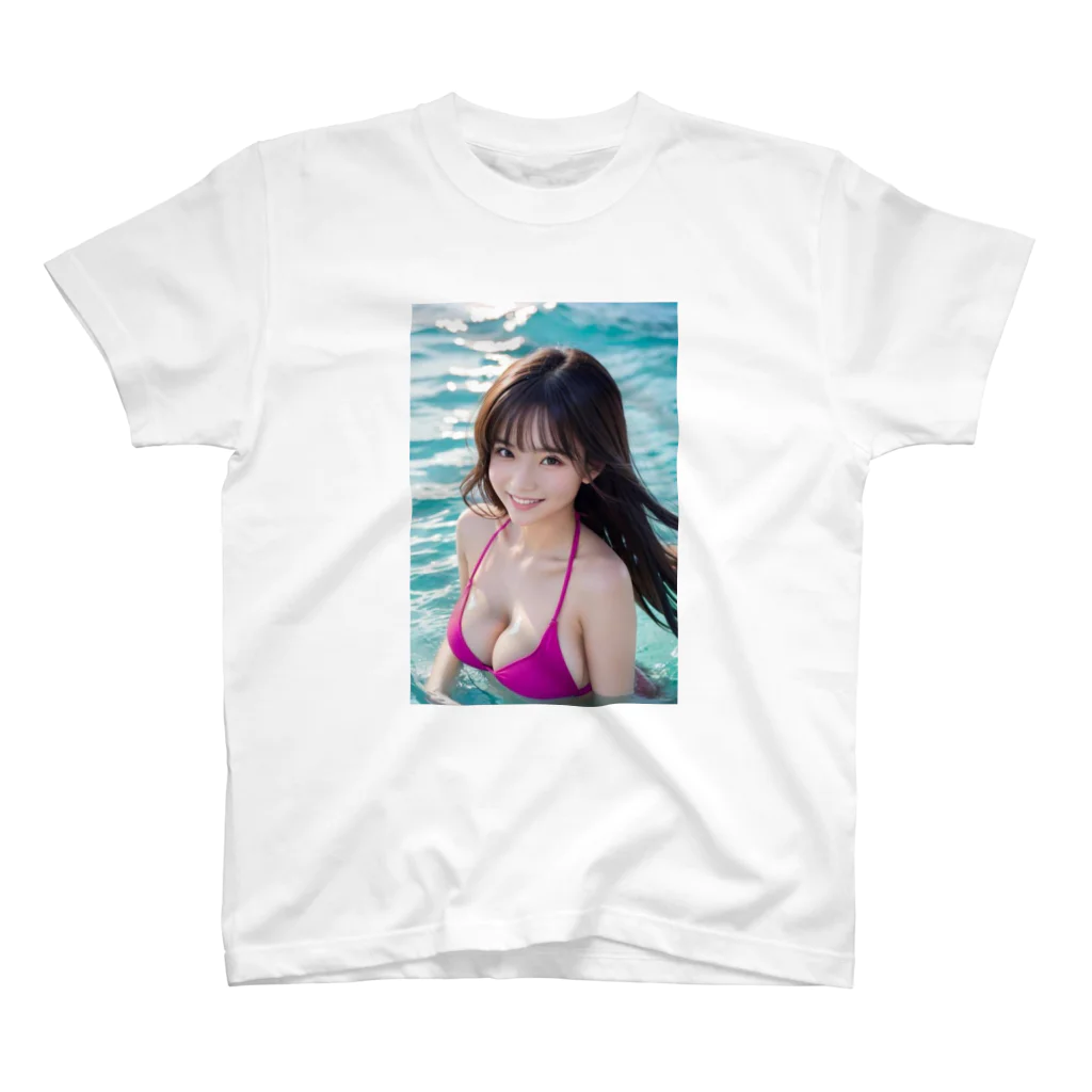 デジタル美女アートのAI美女グラビア11 スタンダードTシャツ