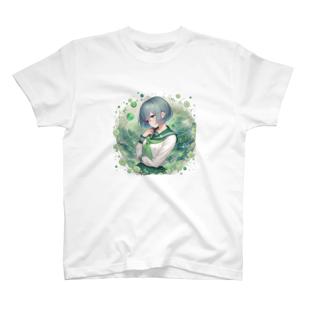 ゆめのかすずめの翠と緑 スタンダードTシャツ