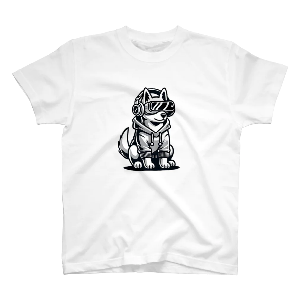 Imacara MusicのVRゴーグル犬 スタンダードTシャツ