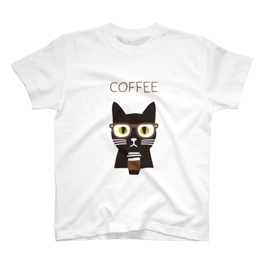 ねこのみのコーヒー ネコ スタンダードTシャツ