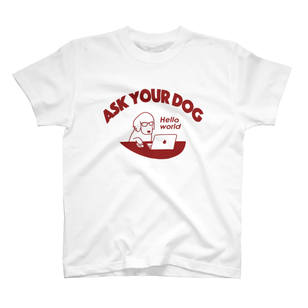 efrinmanのask your dog（前面） Regular Fit T-Shirt