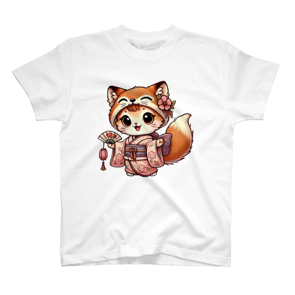 Snow-peaceのキュートなキツネコスチュームの子猫 Regular Fit T-Shirt