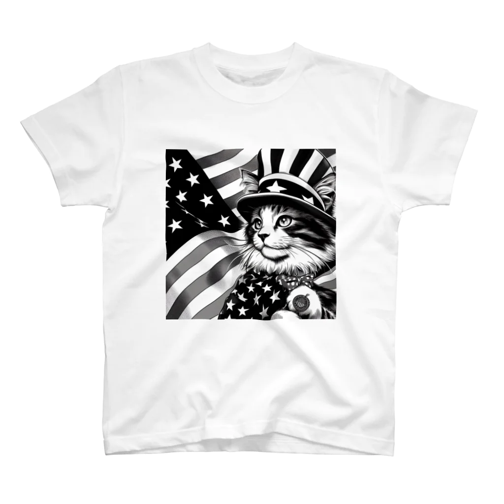 Chiro22のアメリカンな猫 Regular Fit T-Shirt