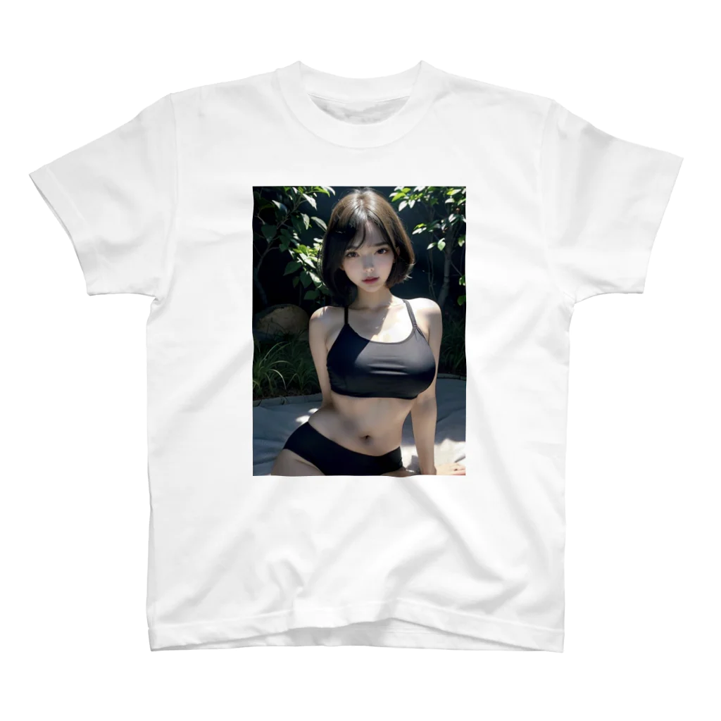 レールファン&スピリチュアルアイテムショップのAI美女 Regular Fit T-Shirt