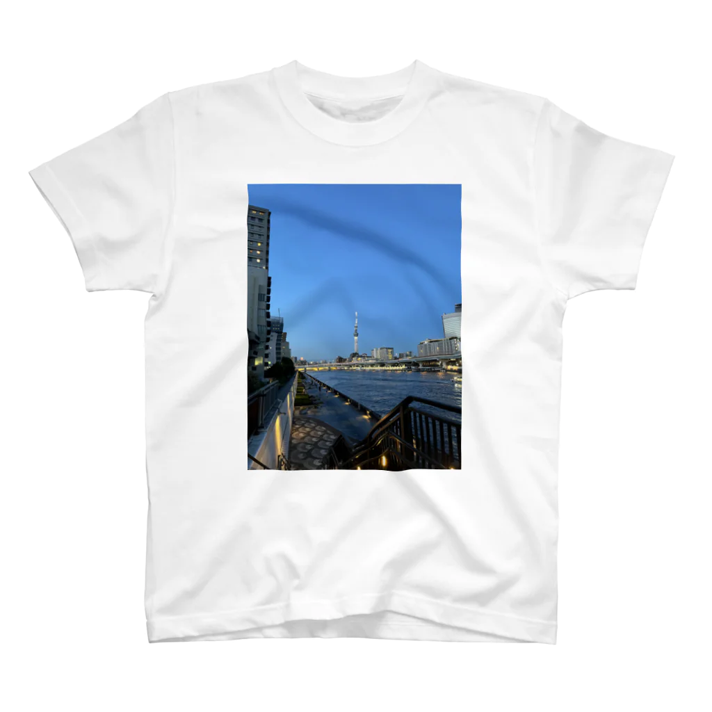 Scenery of Japanの【TOKYO】夜の隅田川　Scenery of Japan スタンダードTシャツ