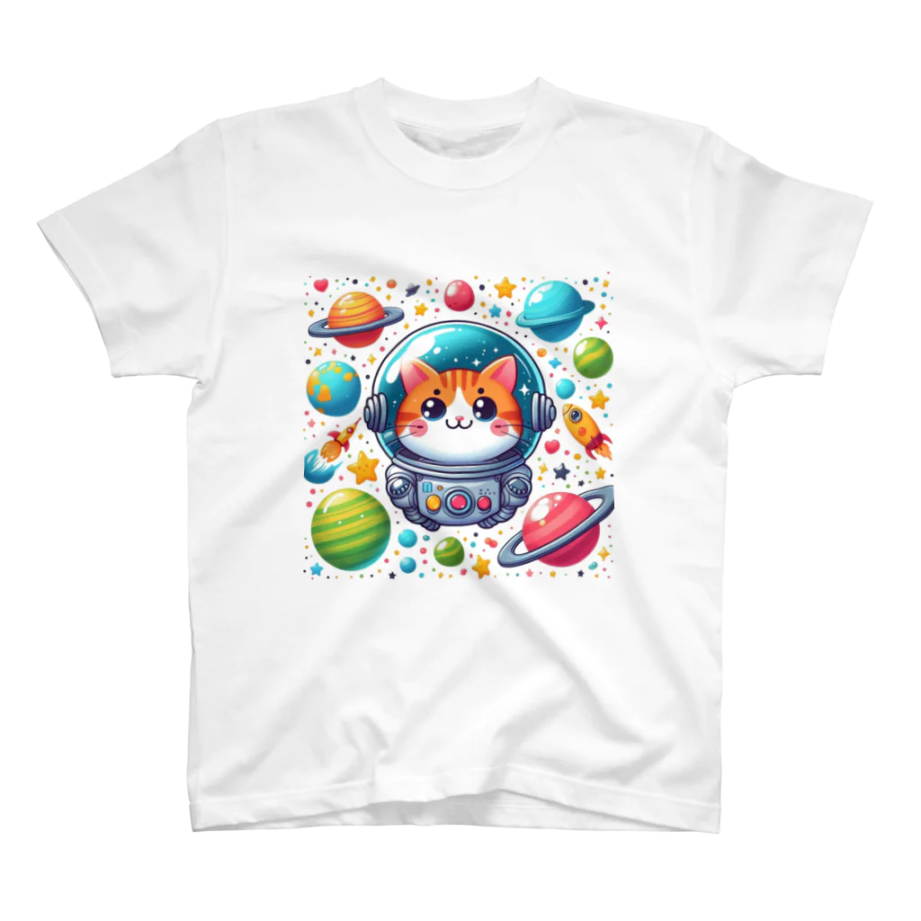 151Aの宇宙服を着た猫さん スタンダードTシャツ