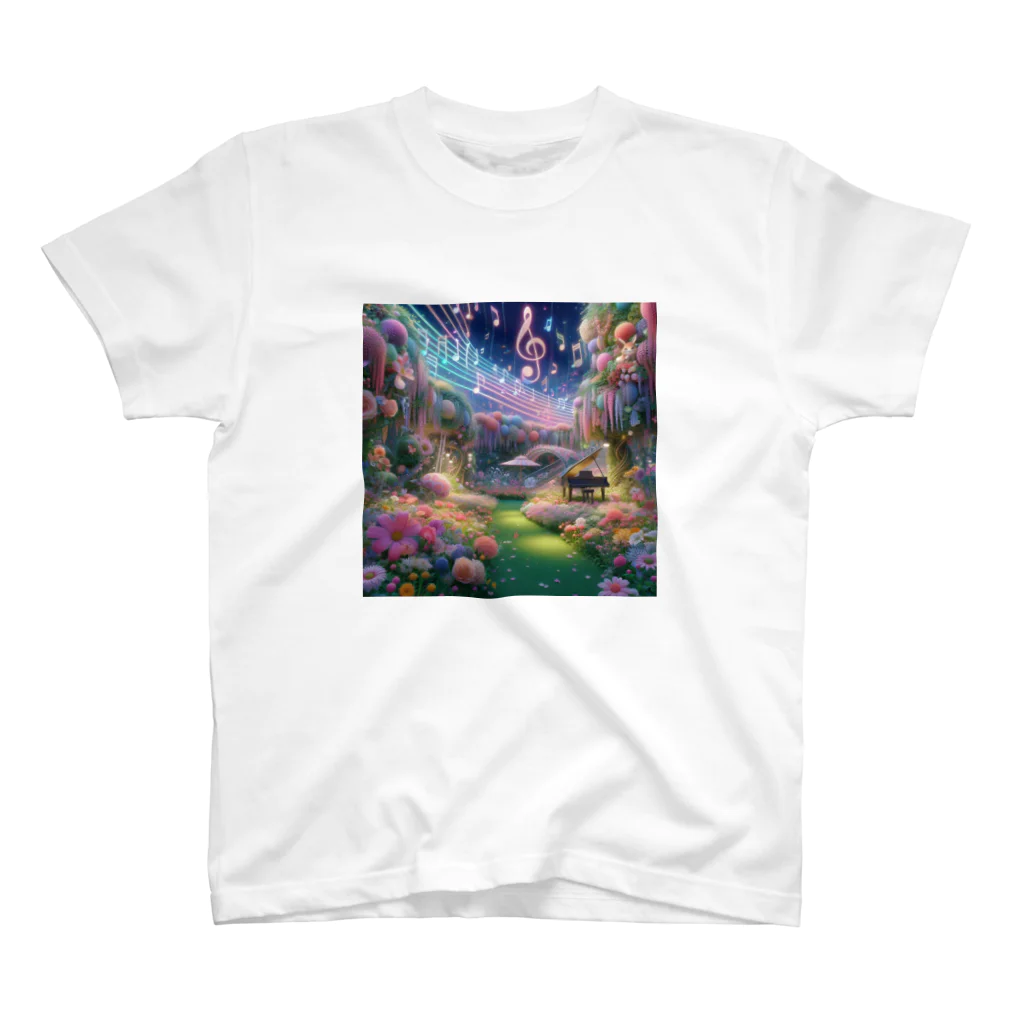 Creative Canvas-くリエイティブキャンバスのお花畑　音楽 スタンダードTシャツ