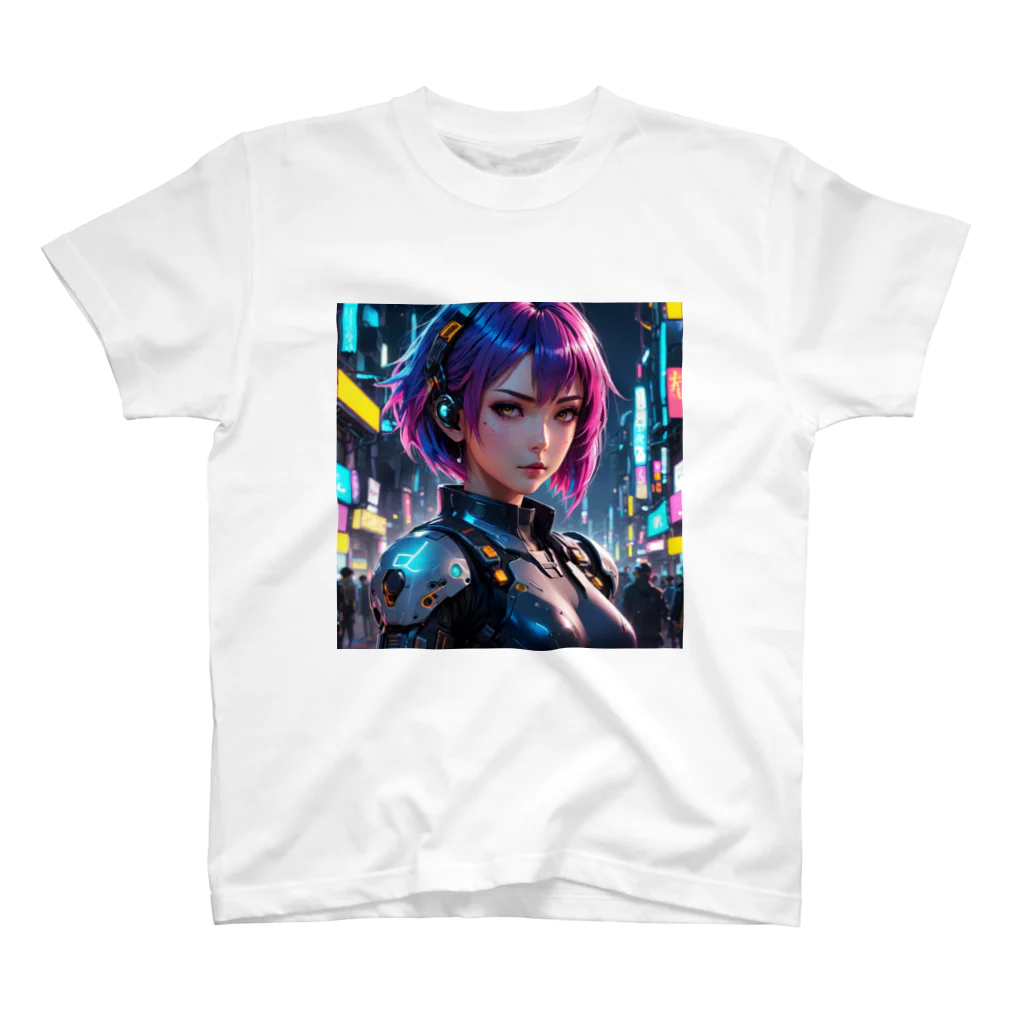 373Digital Lab shopのCyber Diva - サイバーパンクの歌姫 スタンダードTシャツ