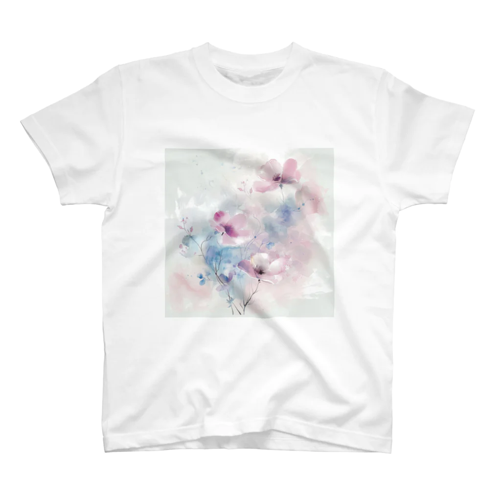 Chi3の水彩画の優雅な花々 Regular Fit T-Shirt