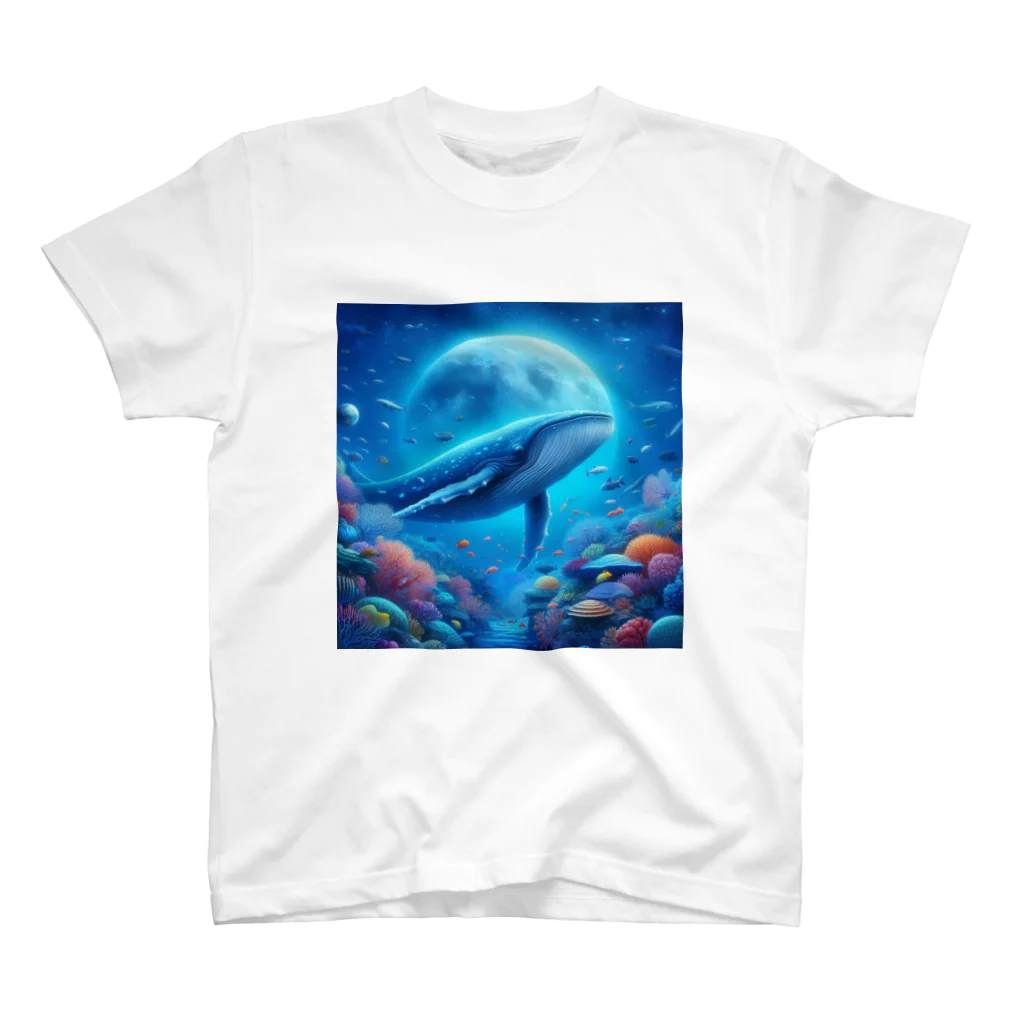 ultraha-のクジラと月 スタンダードTシャツ