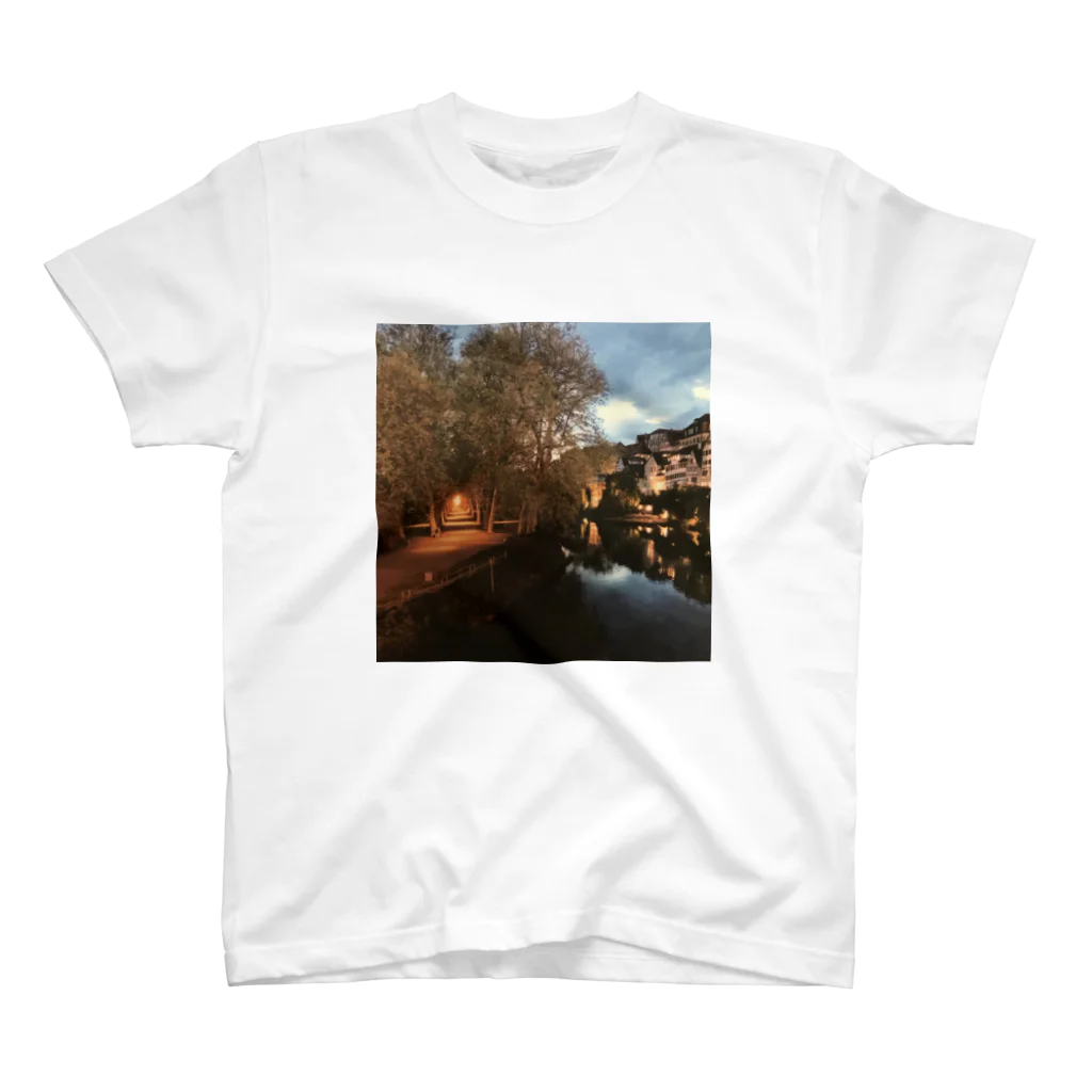 橘 清流@🇩🇪プロイセン愛のドイツ テュービンゲンの夜景 スタンダードTシャツ