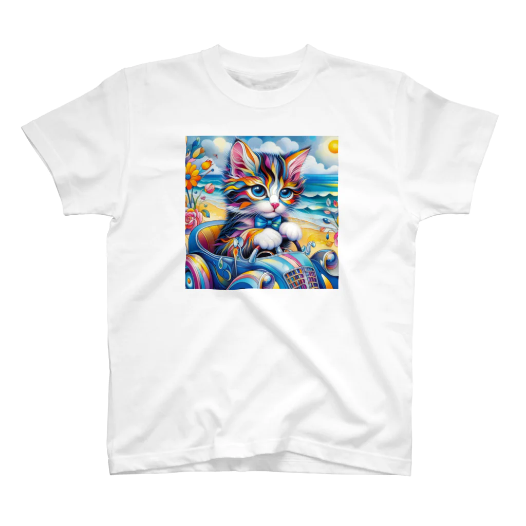 momoart8888のクールな猫達🐈🌴(=^・^=) スタンダードTシャツ