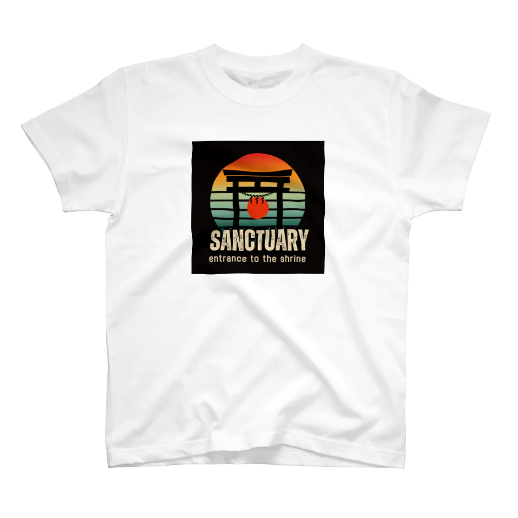 クリチコッチのレトロデザインの鳥居 Regular Fit T-Shirt