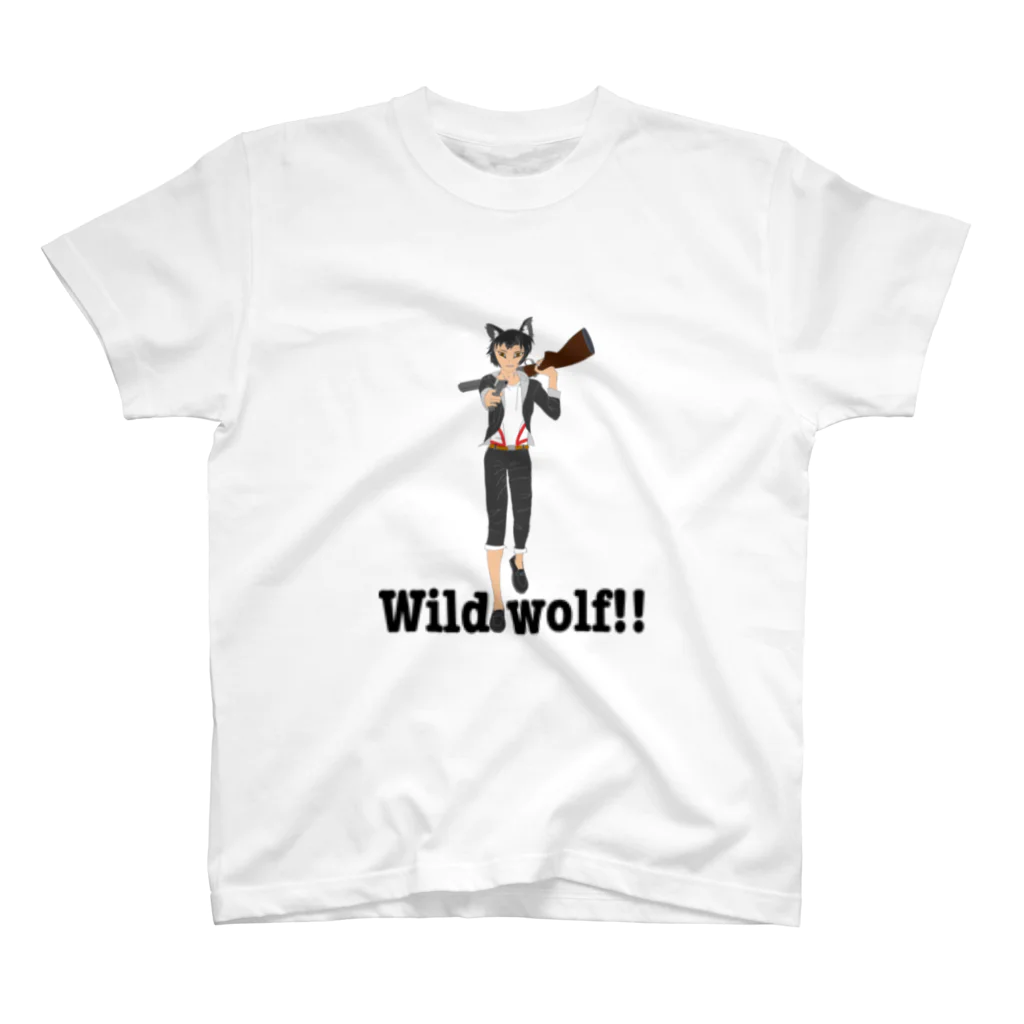 暴走王ネル猫🎴(底辺絵描き)のWild wolf!! スタンダードTシャツ