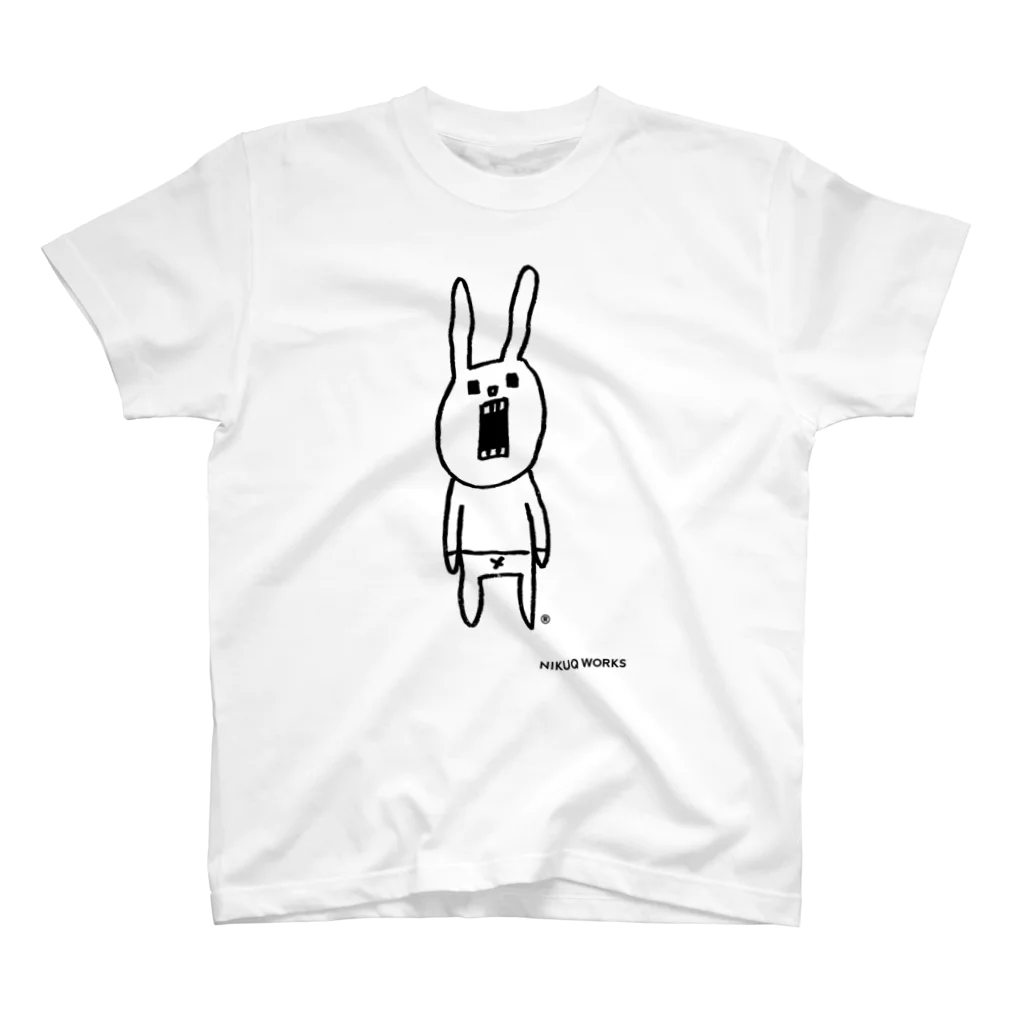 ウサギのウー by NIKUQ WORKSのウサギのウーのシンプルさん スタンダードTシャツ