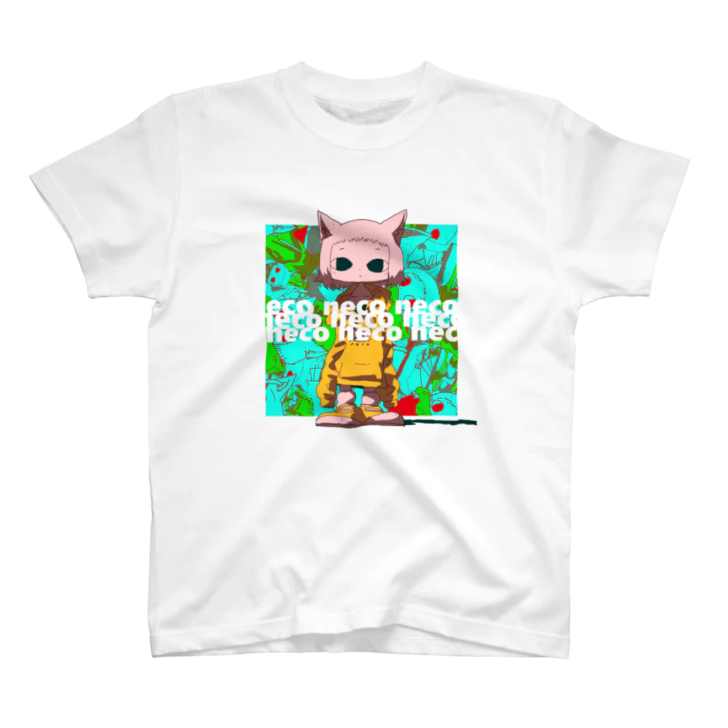 ohutonのneco neco neco スタンダードTシャツ