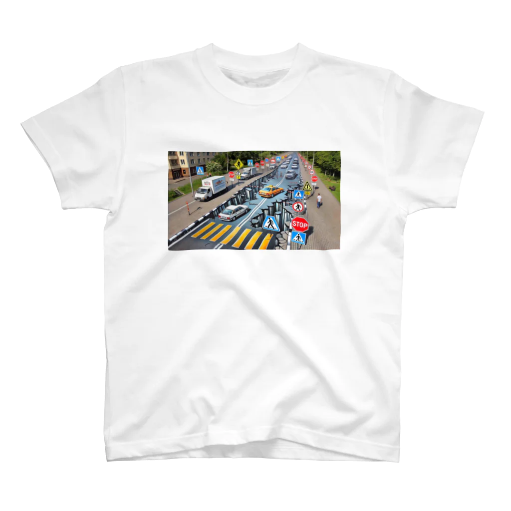 happiness_shopの事故のない未来へ Regular Fit T-Shirt