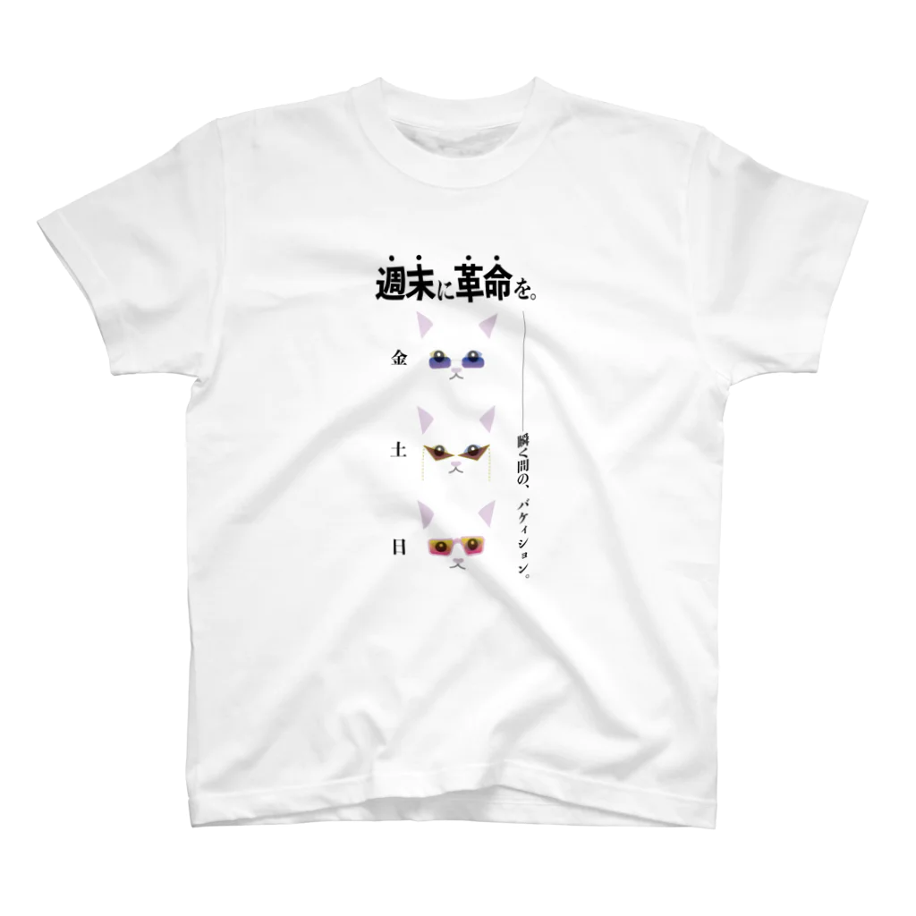 膝舐め・ショッピングセンターのスーベニア・ウィーケンド スタンダードTシャツ