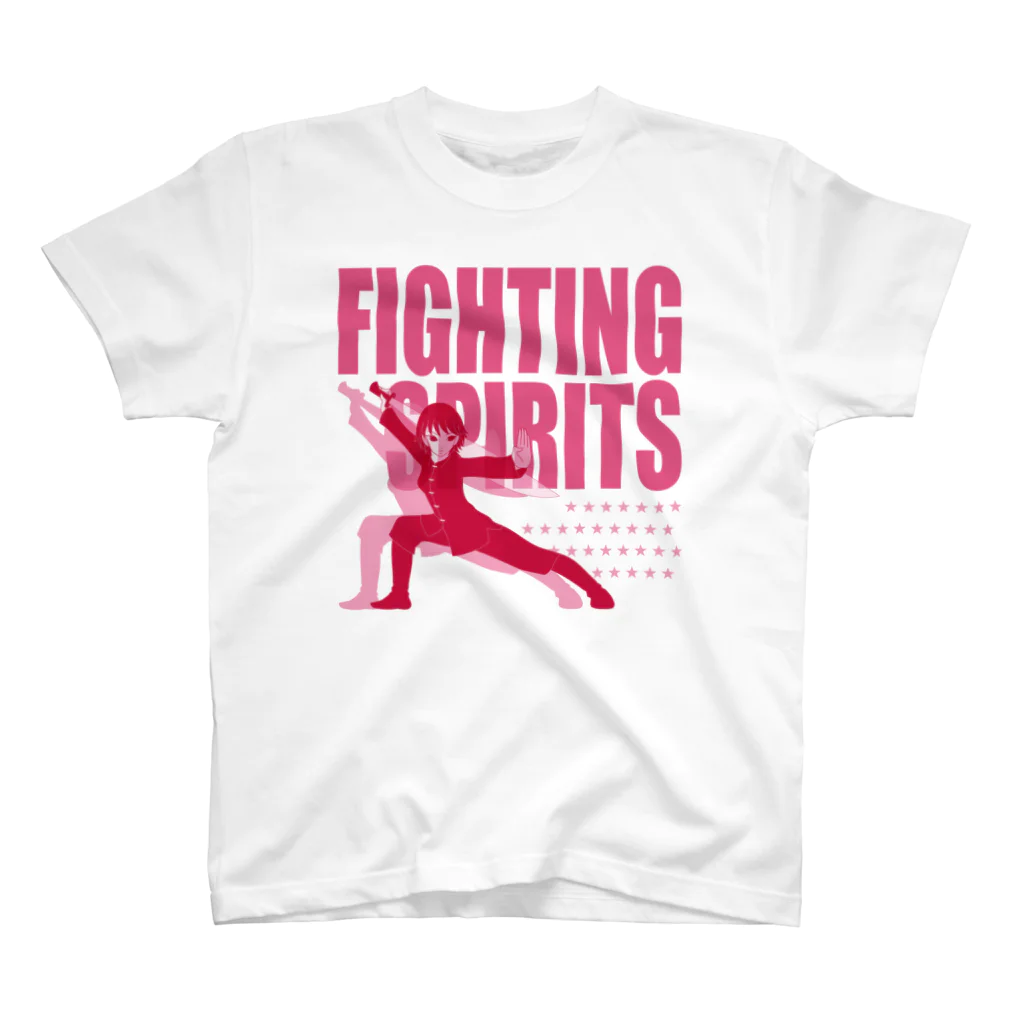 KOHAKUMARUの戦う少女～FIGHTING SPIRITS(赤)～ スタンダードTシャツ