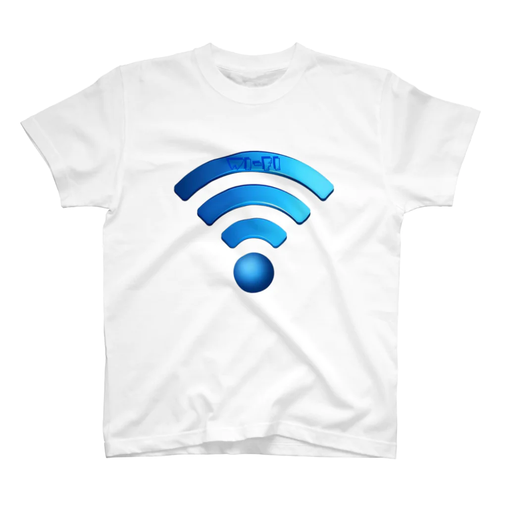 かえるかえるのWi-Fi Regular Fit T-Shirt