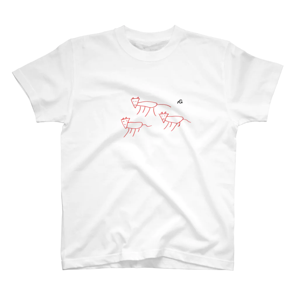 Gratis officialの落書きハイエナ スタンダードTシャツ