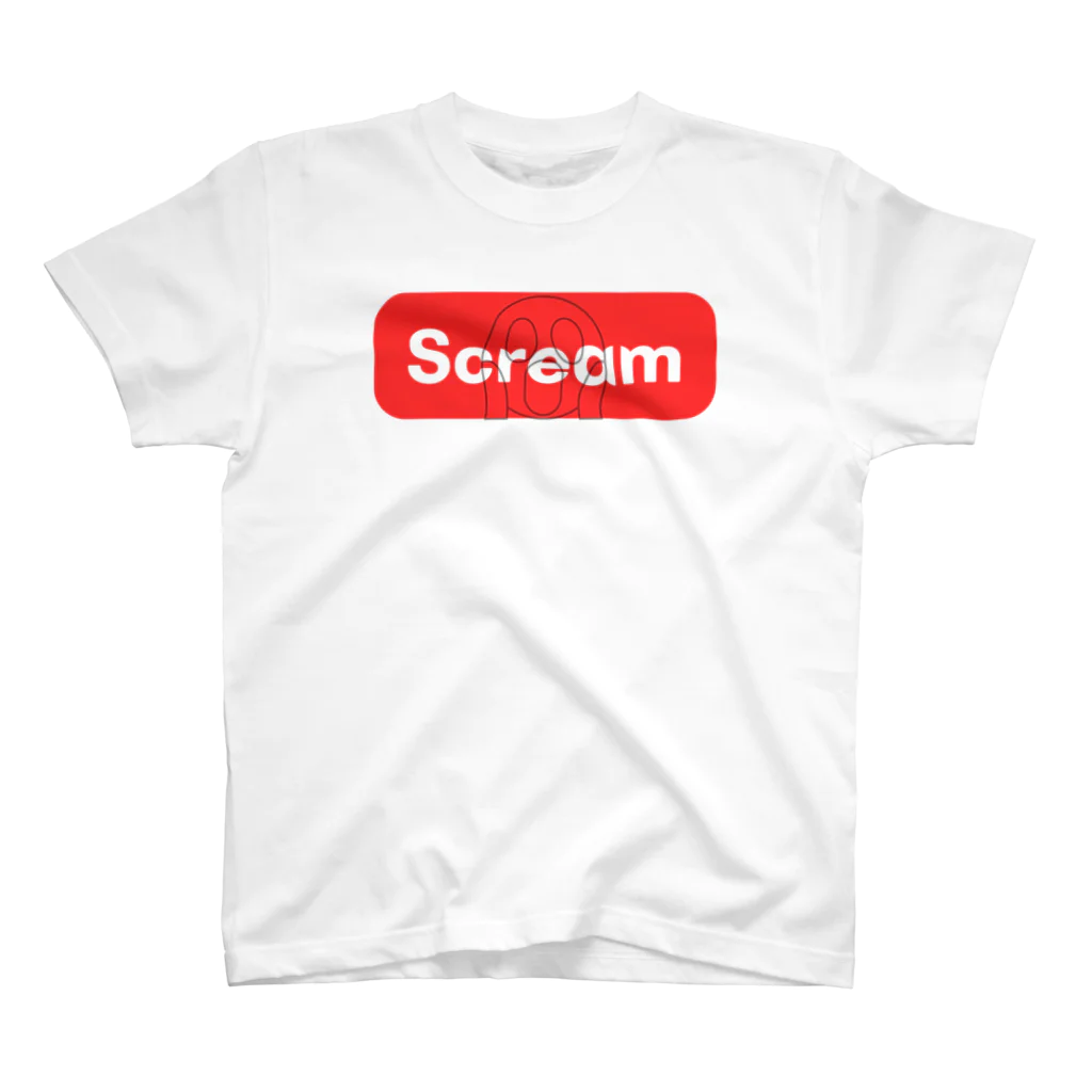 スタイリッシュ屋の【Scream】 Regular Fit T-Shirt