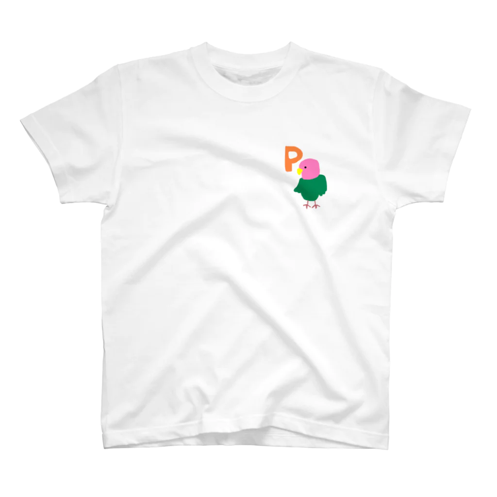 なんかゆるいショップのコザクラインコのピーちゃん スタンダードTシャツ