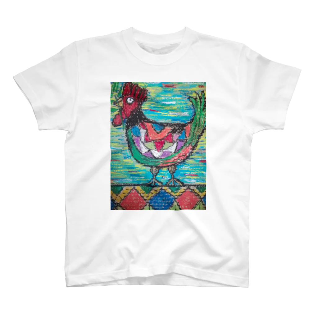 hirakoARTのカラフルなニワトリ Regular Fit T-Shirt