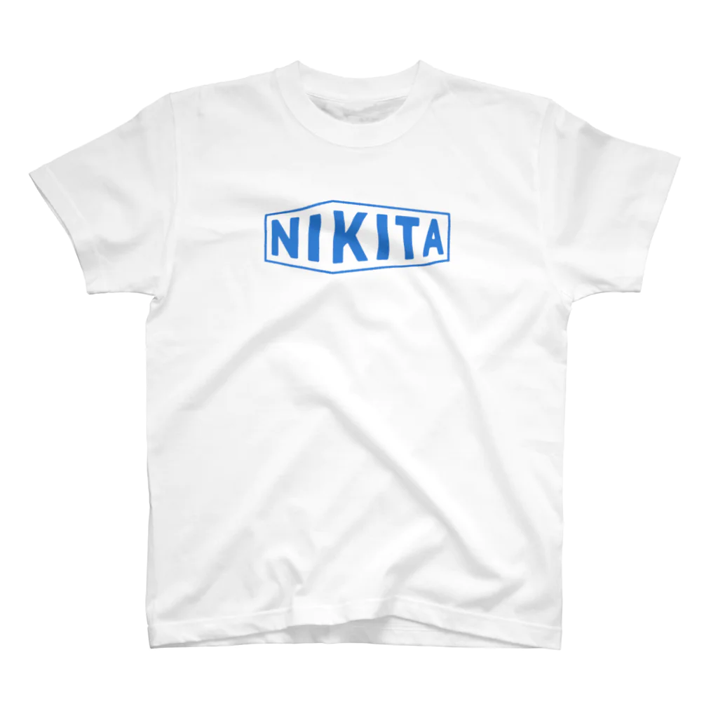 コアラのニキータのNIKITAロゴ　ブルー スタンダードTシャツ