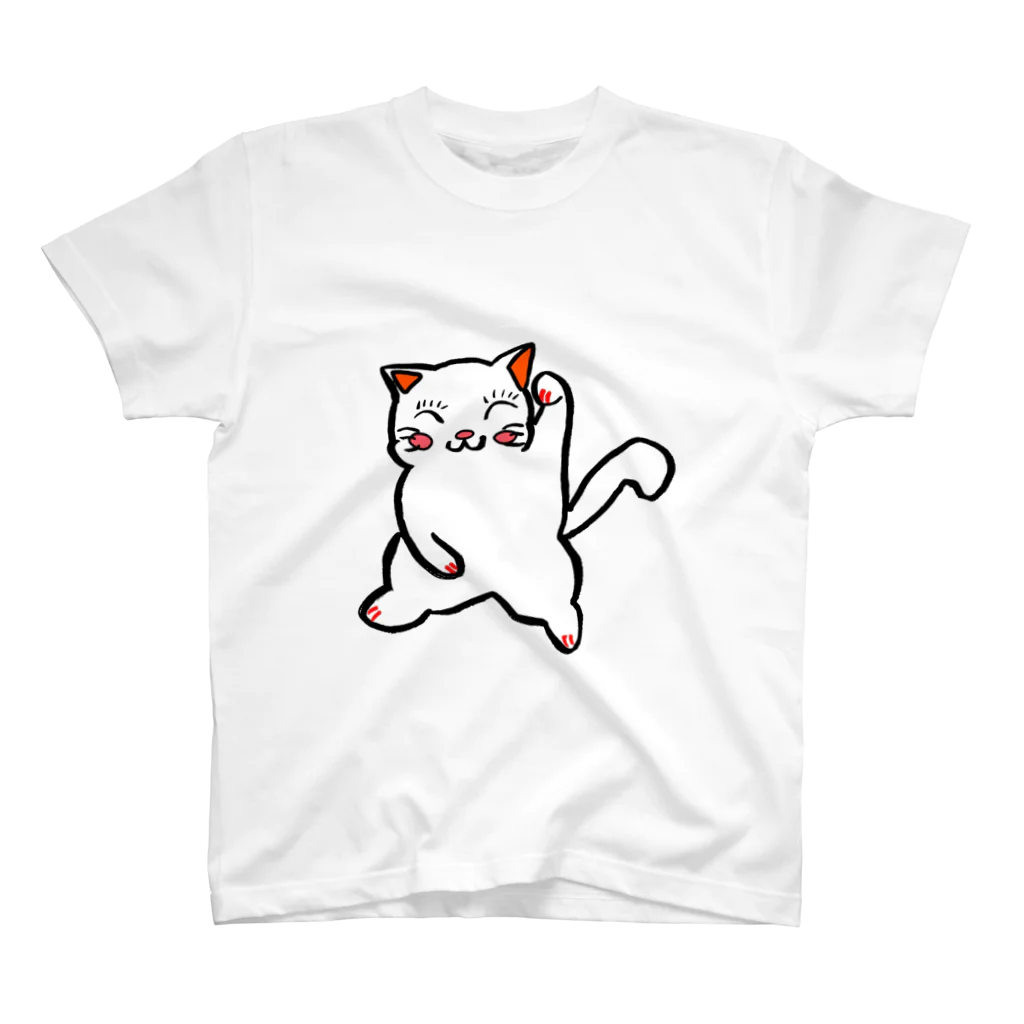 T'seyeの招福猫『福にゃん』福よ来い来い招き猫 スタンダードTシャツ